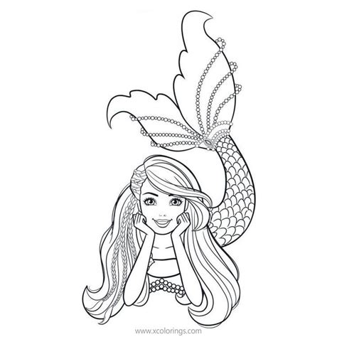 Barbie Mermaid Coloring Pages Necklace For Princess XColorings