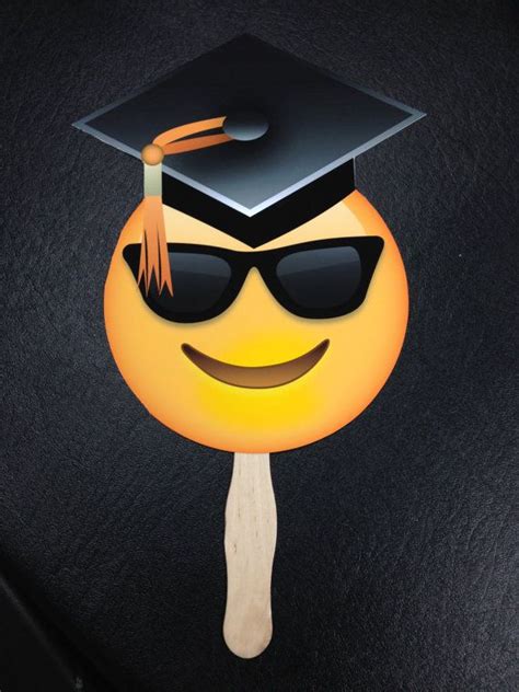 Graduation Limited Edition Emoji On A Stick Smiley Photo Booth Etsy