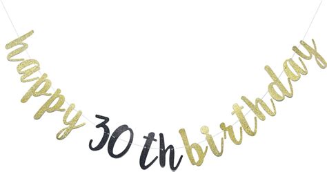 Happy 30th Birthday Banner Pre Strung For 30th Birthday