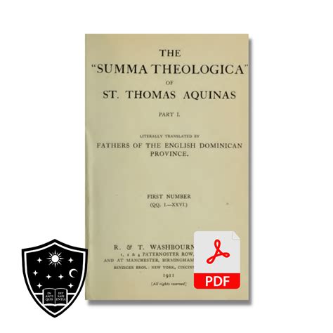 Summa Theologica Volume 1 By St Thomas Aquinas