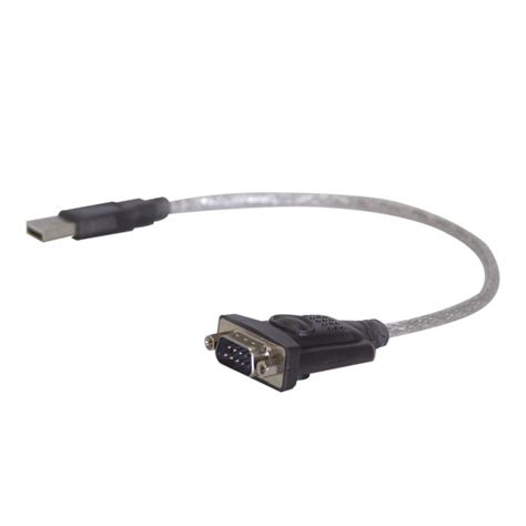 Usb To Serial Adapter Cable Usb Type A Male To Db9 Male 1 Foot