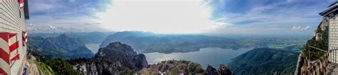 View From The Top Of Traunstein Austria 10800 × 2406 Oc R