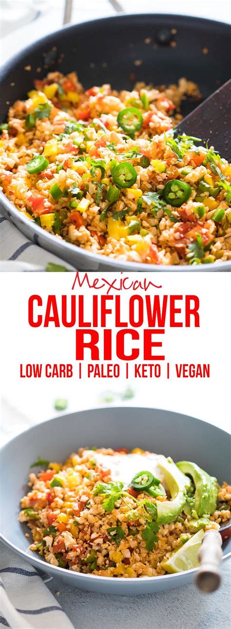 These vegetable side dishes are so good that you won't even notice the carbs are missing from your meal. Low Carb Mexican Cauliflower Rice | Recipe | Vegan side ...