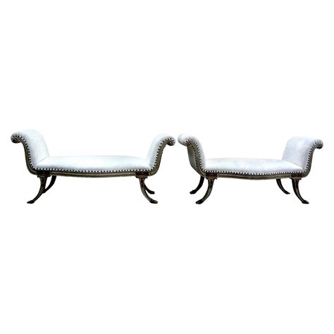 Pair Of Italian Brass X Benches At 1stdibs