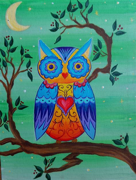 Mexican Folk Art Owl Etsy