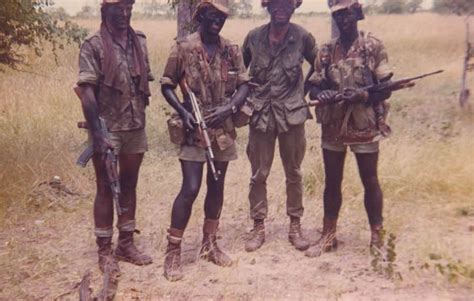 Four Rhodesian Sas Soldiers Armed With Captured Ak 47akms And And