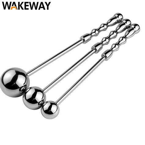 Wakeway S M L Metal Anal Balls Dildo Butt Plug Anal Plugs Long G Spot Stimulate