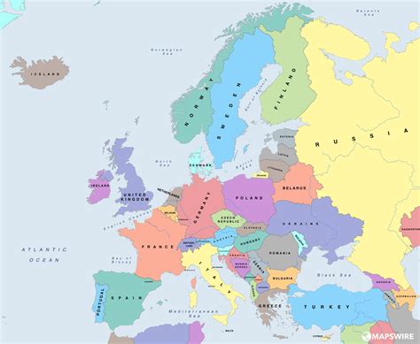SEARCHSEARCHEUROPE MAP AND SATELLITE IMAGE PRINTABLE MAP OF EUROPE