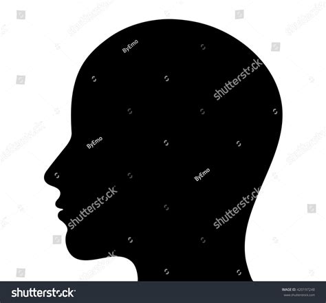 Human Head Silhouette Stock Vector Illustration 420197248 Shutterstock