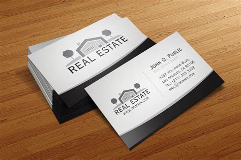 Elegant Real Estate Business Card Template On Behance