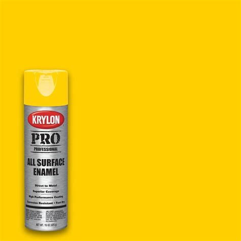 Krylon Professional Gloss Yellow Spray Paint Actual Net Contents 15