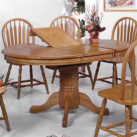 Furthermore, the beautiful pedestal table set are offered in various attractive designs and styles, thus you can experiment with your interior decoration in various ways. Crown Mark Windsor Solid Oval Pedestal Dining Table | Del ...