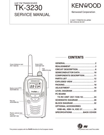 Kenwood Tk Freetalk Xls Uhf Service Manual Manualzz