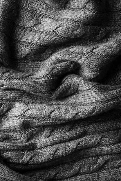 Premium Photo Handmade Grey Knitting Wool Texture Background