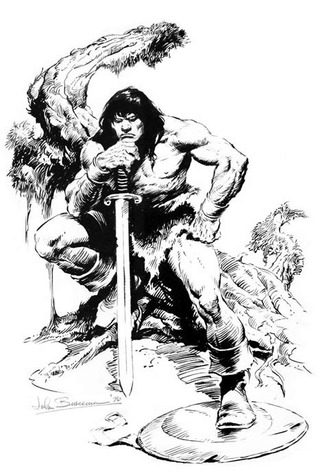 Conan Frontispiece For SSoC Feb By John Buscema Comic Art Conan The Barbarian