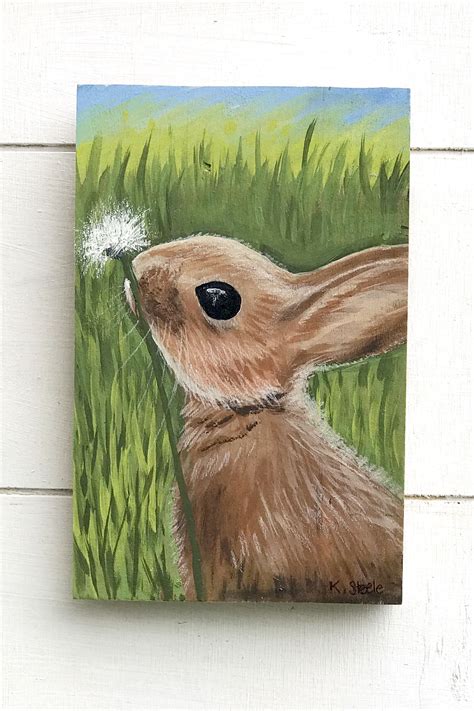 Rabbit Painting Painting And Drawing Watercolor Paintings Original