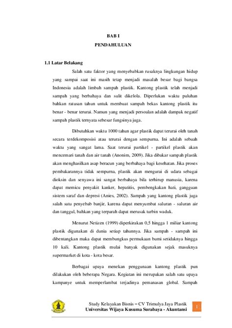 Secara geografis, kabupaten karanganyar berbatasan dengan provinsi jawa timur. (PDF) Study Kelayakan Bisnis - CV Trimulya Jaya Plastik Universitas Wijaya Kusuma Surabaya ...