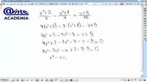 Ecuaciones De Segundo Grado Con Denominador 03 Matemáticas 4º Eso B