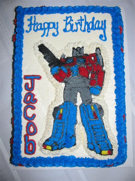 Transformers Optimus Prime Birthday Cake