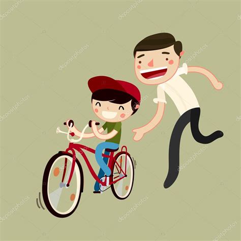 Padre Enseña A Su Hijo A Montar En Bicicleta 2023
