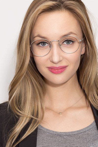 silver round eyeglasses available in variety of colors to match any outfit these stylish full