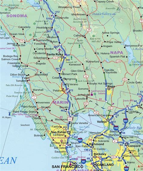 California Travel Reference Map Folded