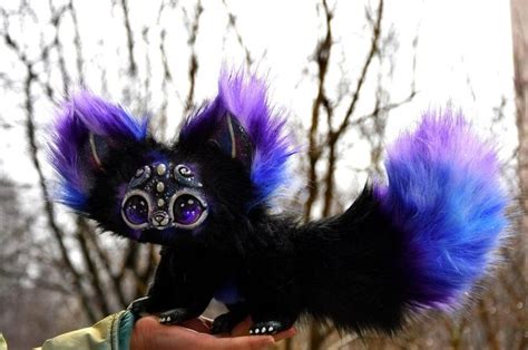 Night Kitten Realistic Stuffed Animals Cute Fantasy Creatures