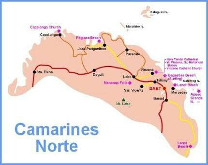 Camarines Norte Map | Bicol, Map, Melba