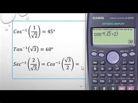 Trigonometría con calculadora como configurar en grados secante