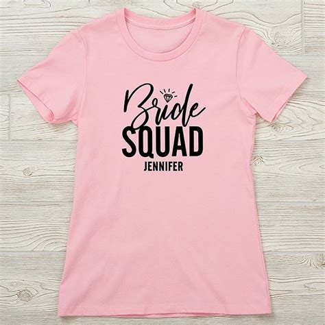 Bride Squad Personalized Next Level Ladies Fitted Tee