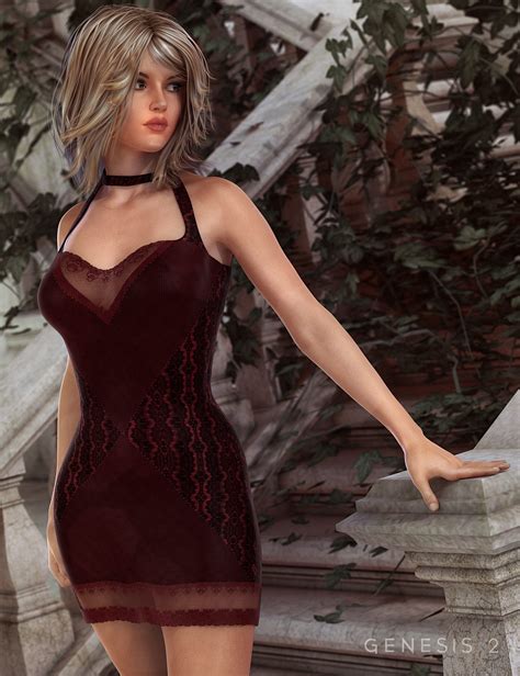 Teddy Dress For Genesis 2 Females Textures Daz 3d