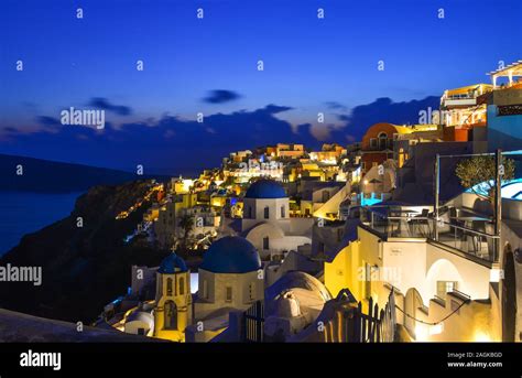 Night Scene Of Santorini Island Greece Santorini Is The Most Popular