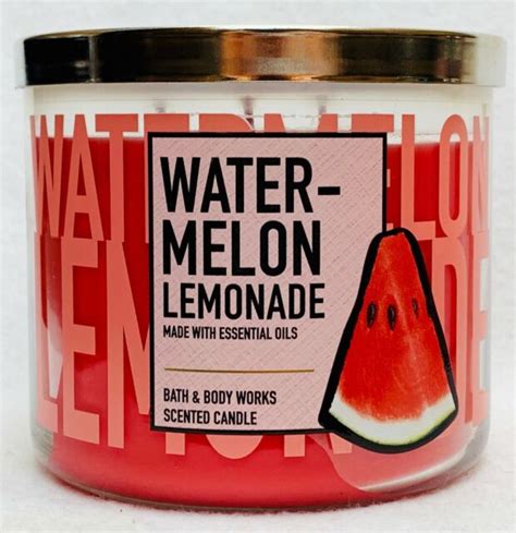 1 Bath And Body Works Watermelon Lemonade Large 3 Wick Scented Candle 145 Oz Ebay
