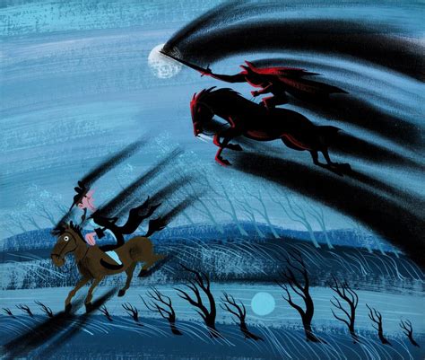 The Legend Of Sleepy Hollow Concept Art By Mary Blair C1947 Rdisney
