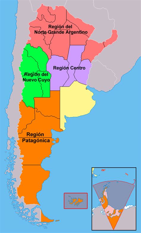 Actividad inicial La docente presentará a los alumnos el siguiente mapa de la República