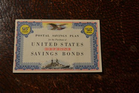 Vintage Wwii United States Defense Savings Bonds Album Savings Bonds