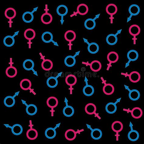 Sex Vector Colorful Symbols Pattern On Black Background Stock