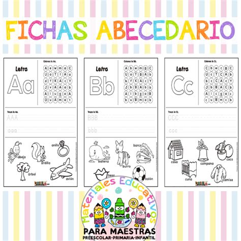 Fichas De Abecedario Para Alumnos De Preescolar E Infantil Aprender El Trazo De Las Letras