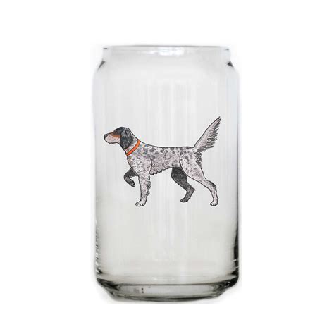 English Setter Beer Can Glass Bird Dog Of The Day