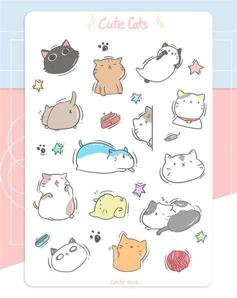 Cat Stickers Printable Printable Word Searches