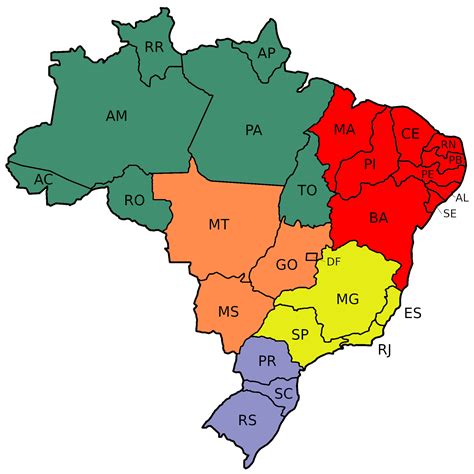 Estados Do Brasil Capitais Estados Siglas Dados E Mapas
