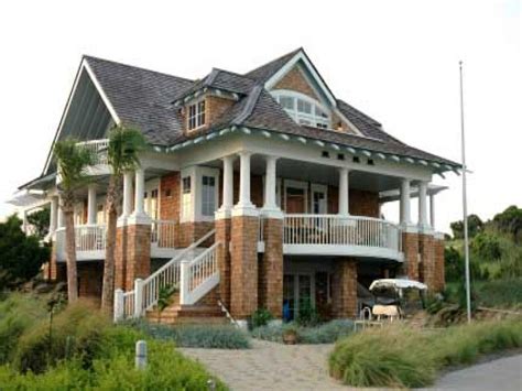 Beach House Plans With Porches Pilings Lrg Elevated Florida Raised Home