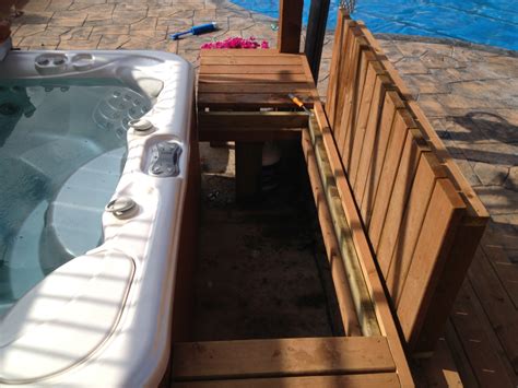 Hot Tub Removable Deck Panels Oasis Pools And Spas Sunken Hot Tub Hot Tub Deck Design Hot