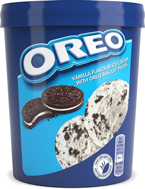 Oreo Ice Cream Tub With Biscuit Pieces 480ml Frozen Uk