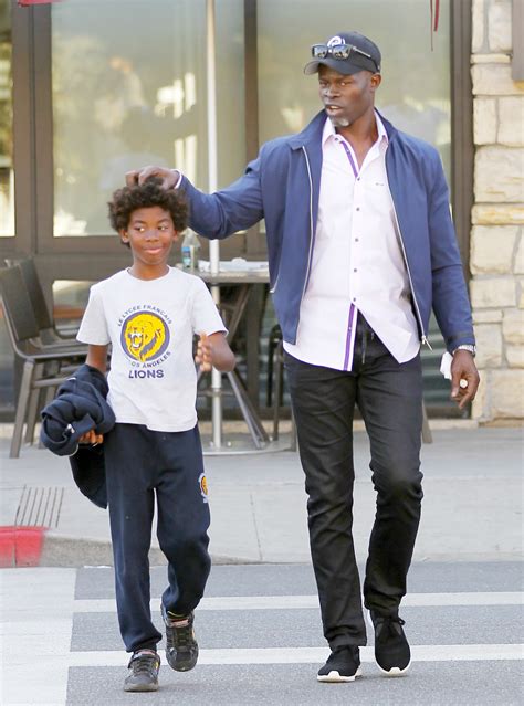 Djimon Hounsou And Son Kenzo Hounsou Celebs Out With Their Cute Kids