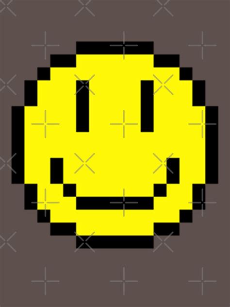 Pixel Smiley Face T Shirt By Ange26 Redbubble