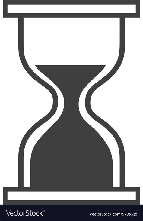 Computer Mouse Hourglass Pointer Isolated Icon Vector Image