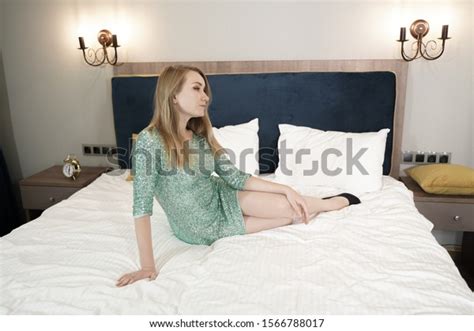 Beautiful Sexy Woman Lying On Bed Stock Photo Shutterstock