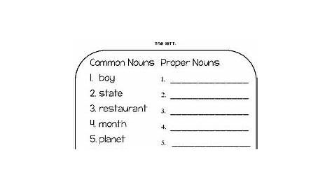 common and proper noun worksheet by 3rd grade pineapples tpt - singular