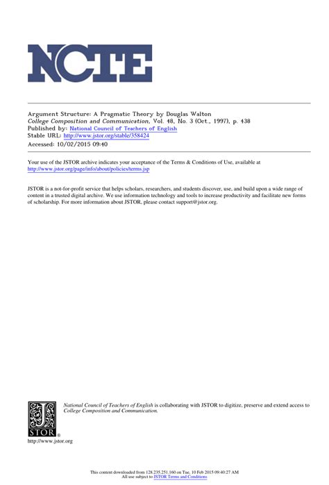 Pdf Argument Structure A Pragmatic Theory